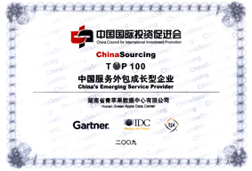 中国服务外包成长型企业100强